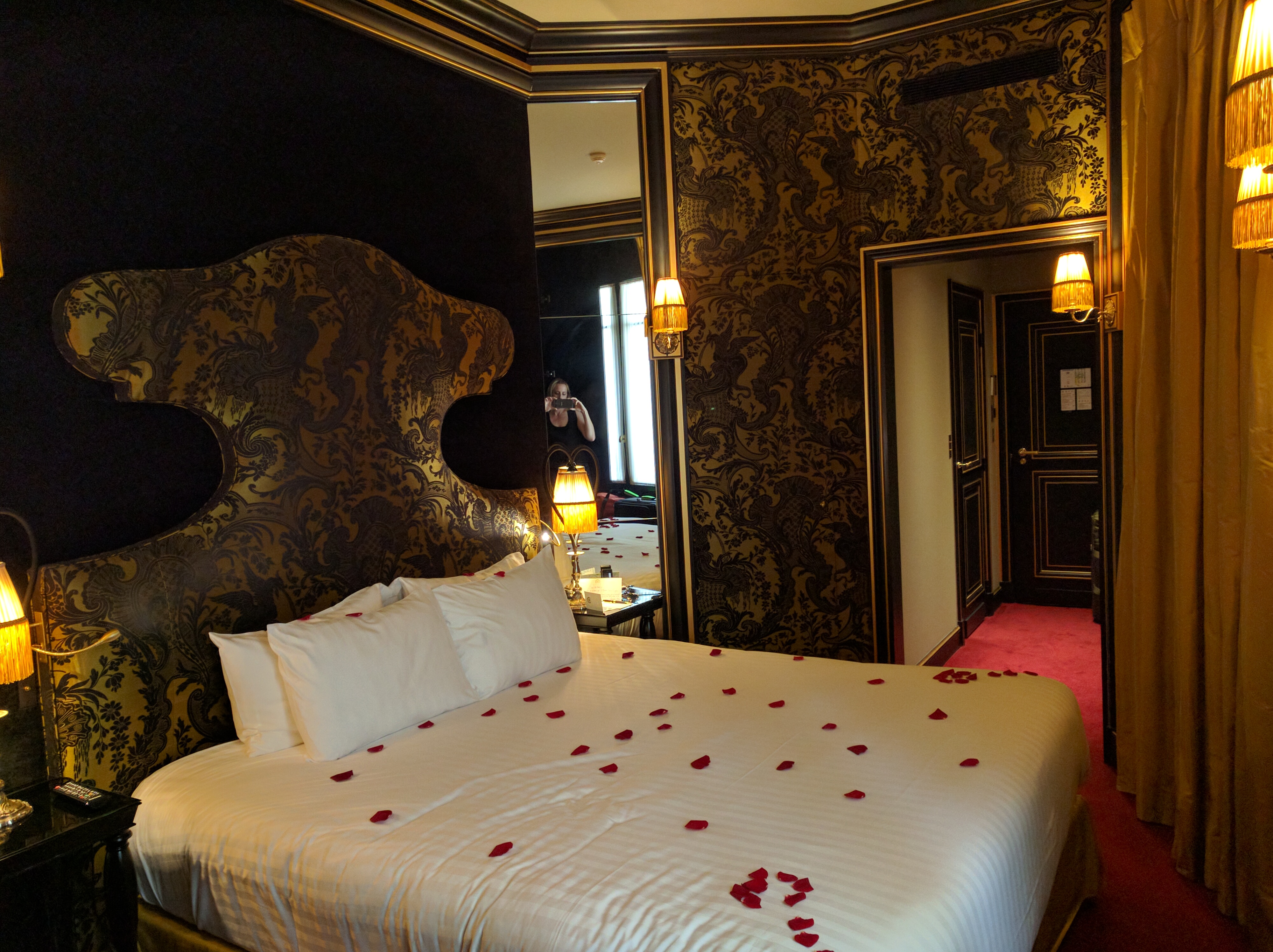 Honeymoon mode with the rose petals here! 