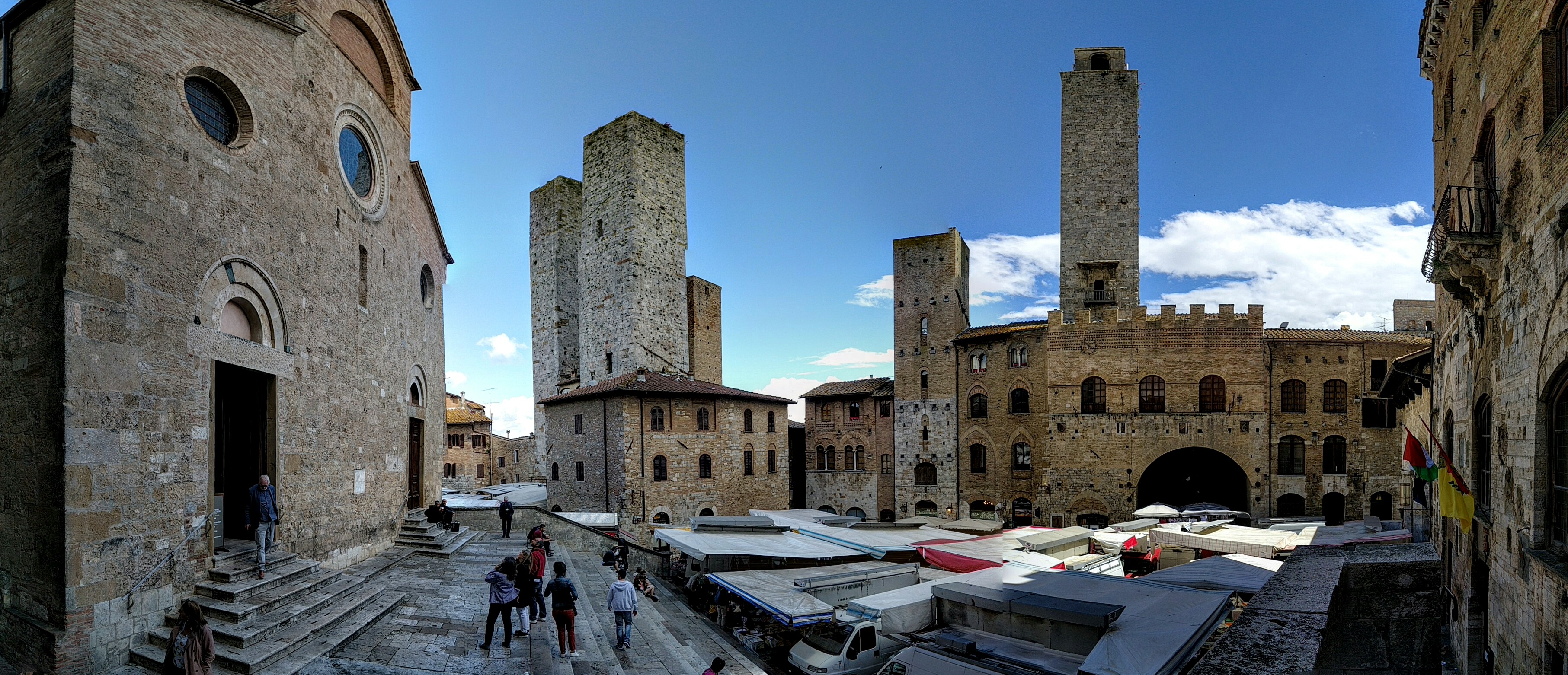 In front of the Duomo in San Gimignano