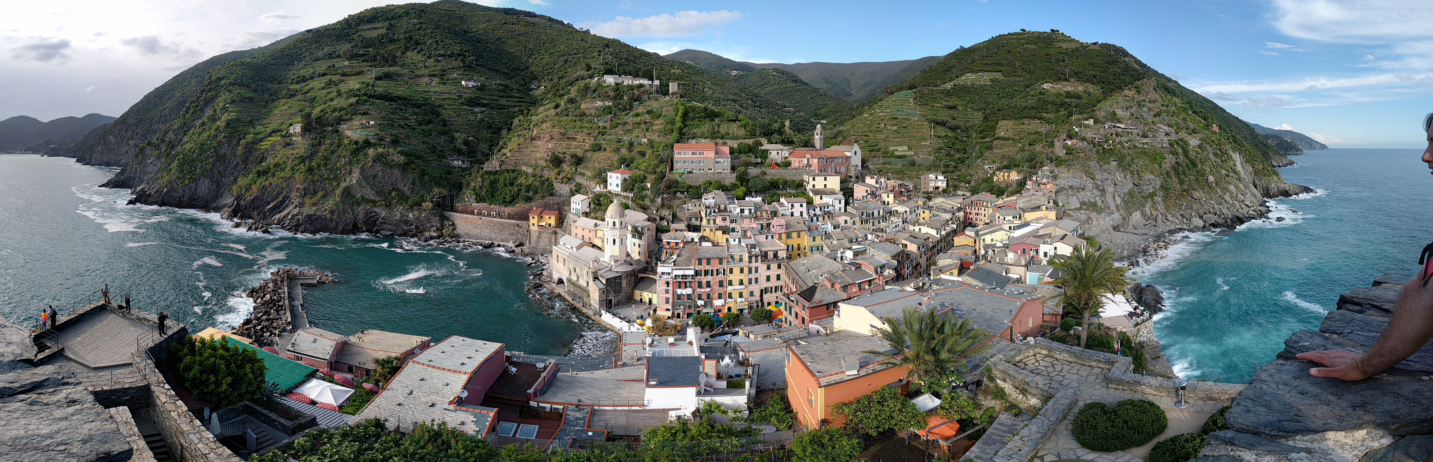 View of Vernazza from Castle Doria