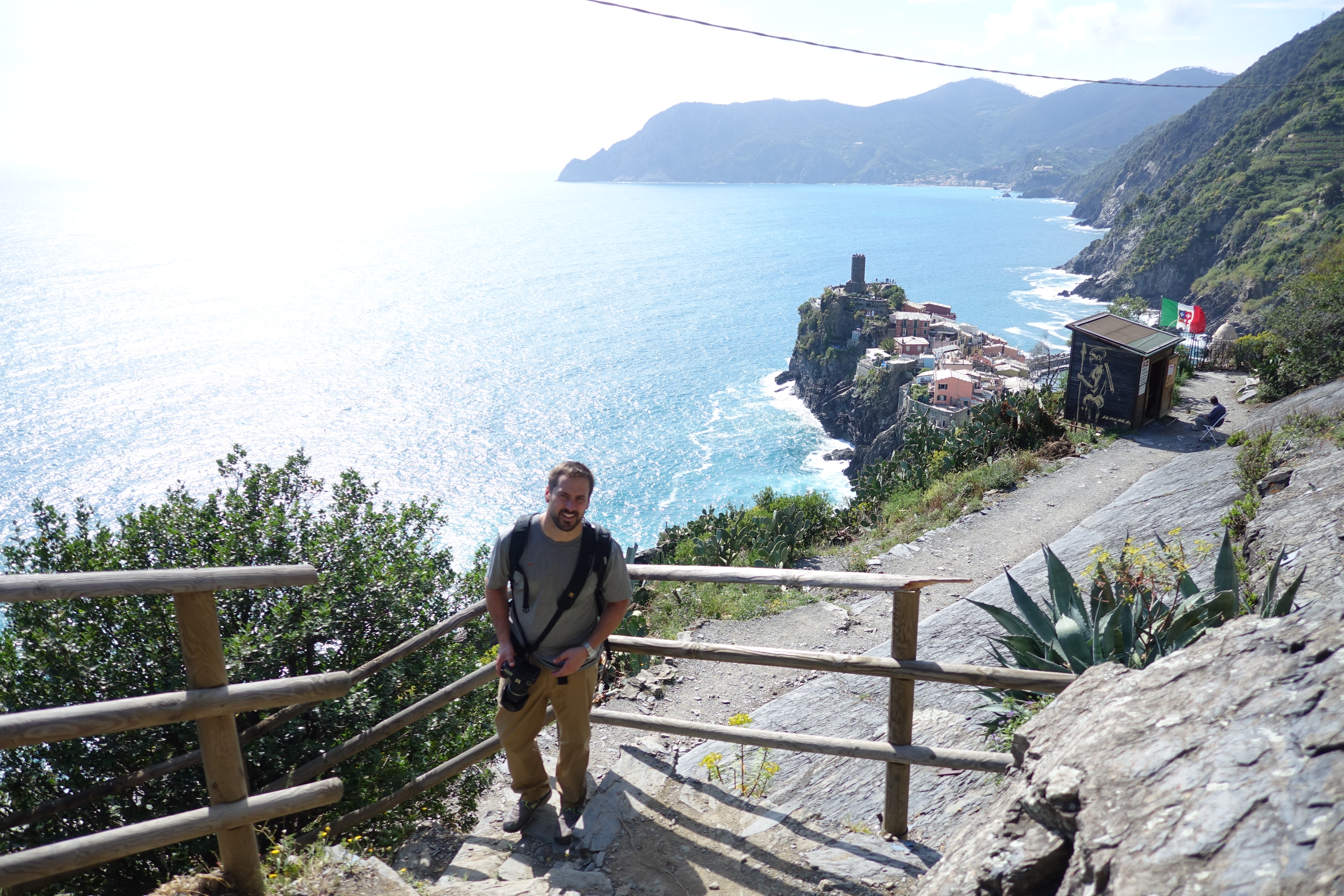 You can see Vernazza and Doria Castle in the distance. We're close.