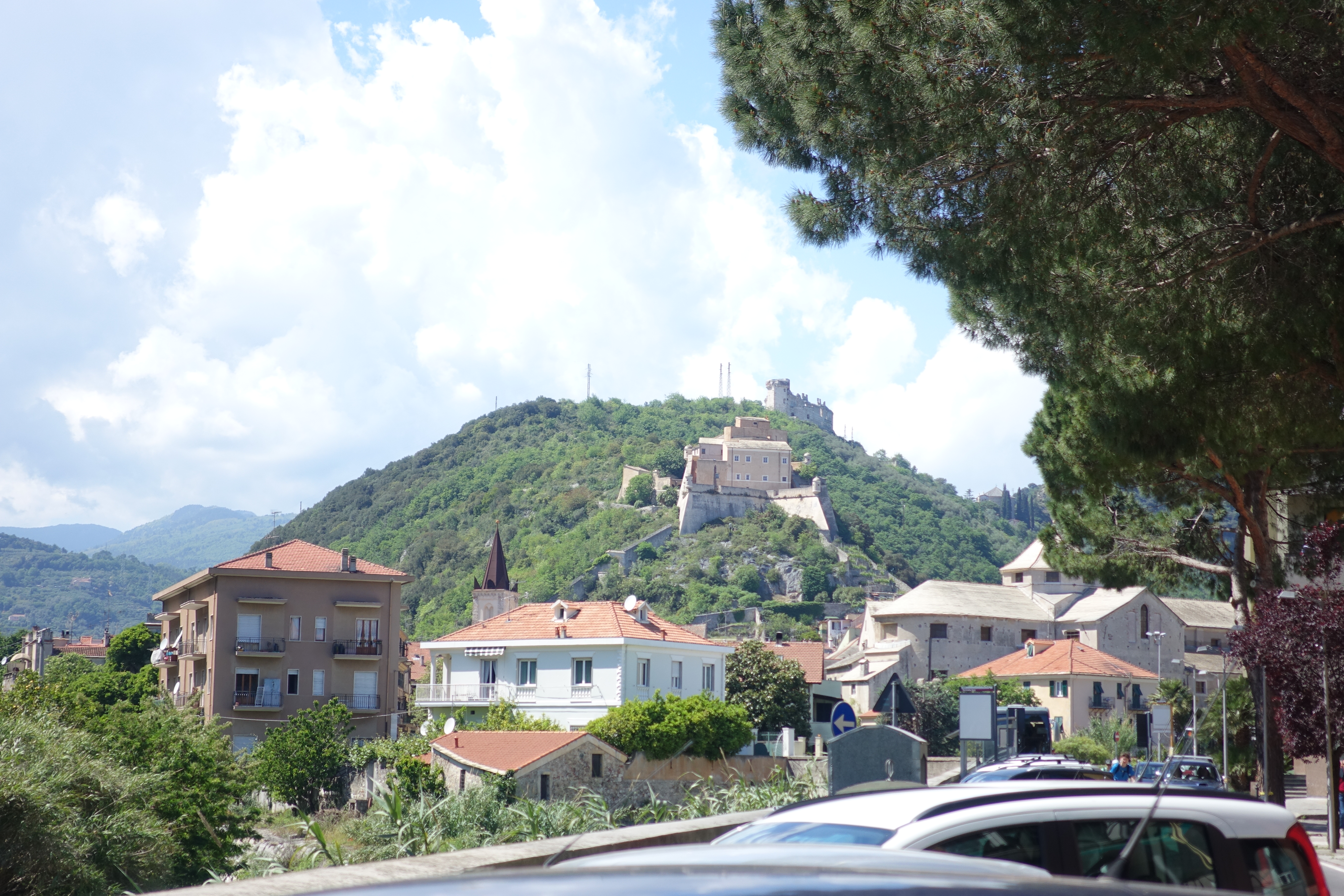 The two castles within the old portion of Finale Ligure
