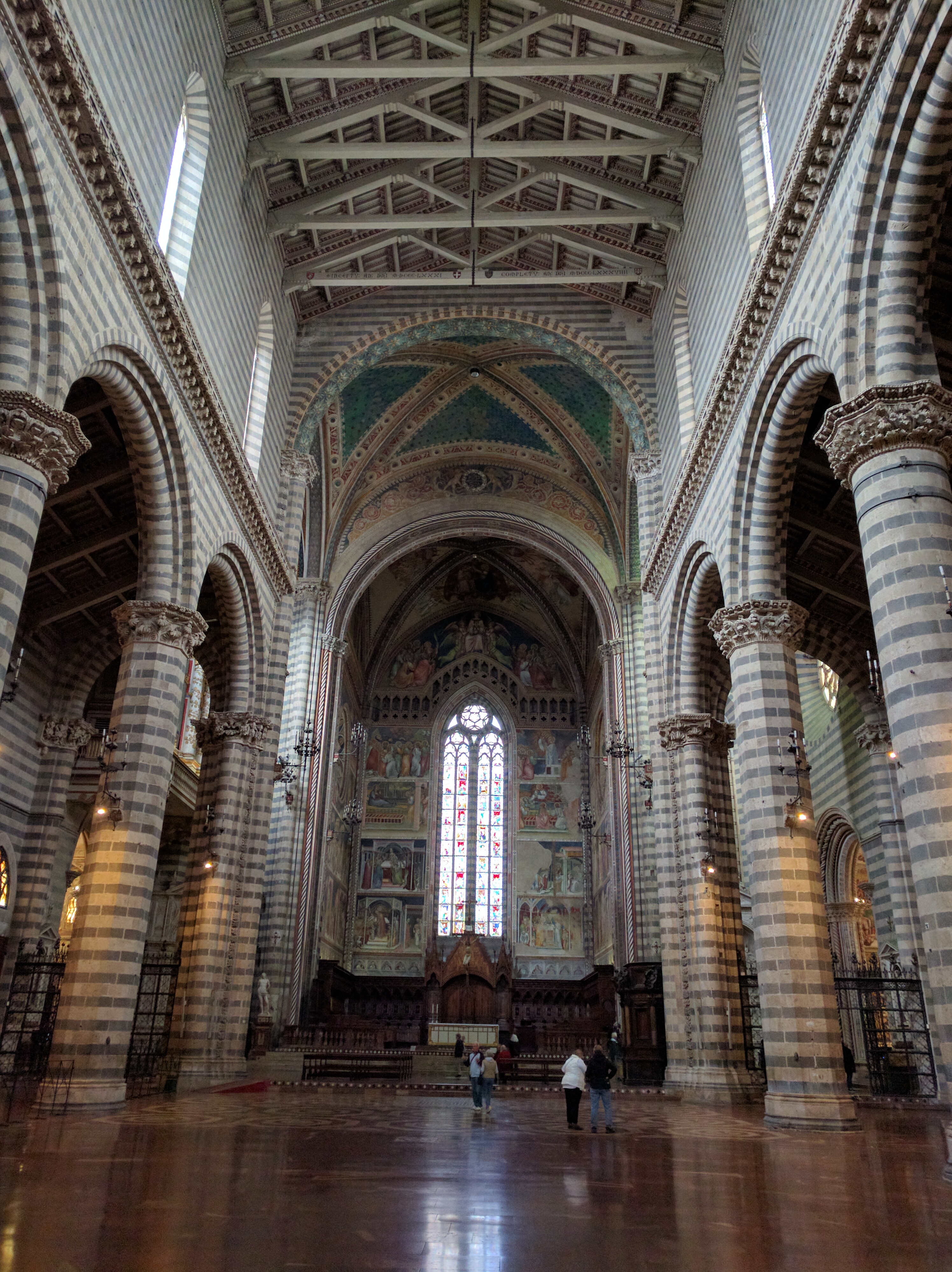 The inside of the Cathredral in Orvieto